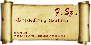 Földváry Szelina névjegykártya